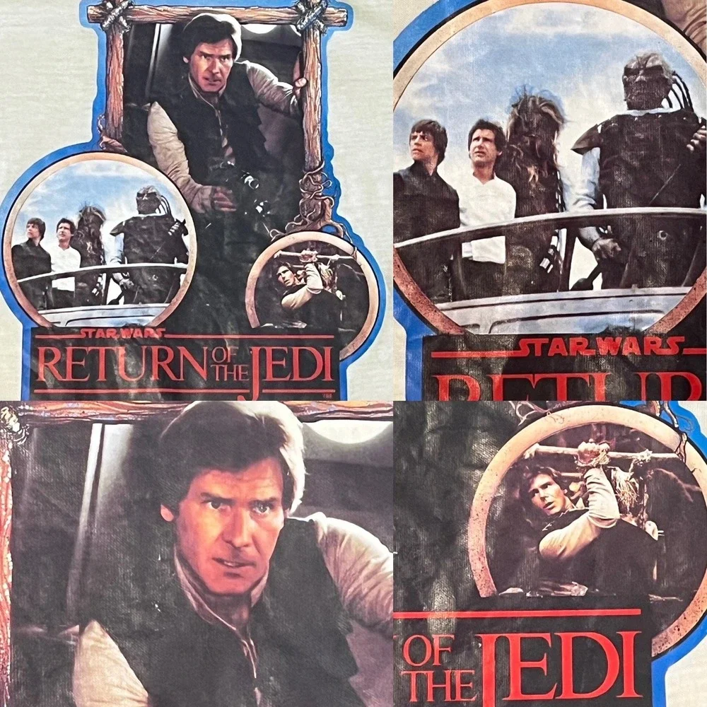 Vintage 1983 Star Wars Shrunken Tee Return of the Jedi Shirt Retro Kidcore - Picture 5 of 11